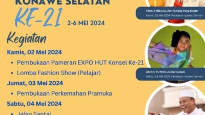 Siap digelar, Semarak HUT Konsel Ke-21 Dimeriahkan Sejumlah Artis, Band Lokal dan Dzikir Akbar