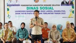 Bupati Irham Kalenggo Launcing Program Bansos Bagi Lansia dan Anak Yatim Piatu