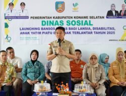Bupati Irham Kalenggo Launcing Program Bansos Bagi Lansia dan Anak Yatim Piatu