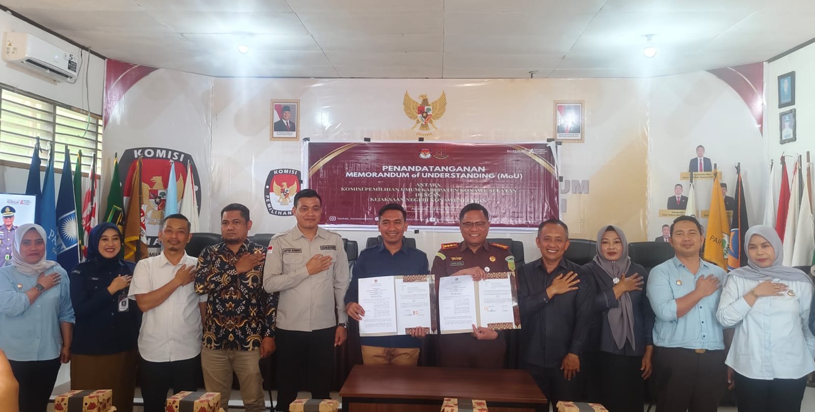 KPU Konawe Selatan dan Kejari Teken MoU, Perkuat Integritas Penyelenggaraan Pemilu dan Pilkada