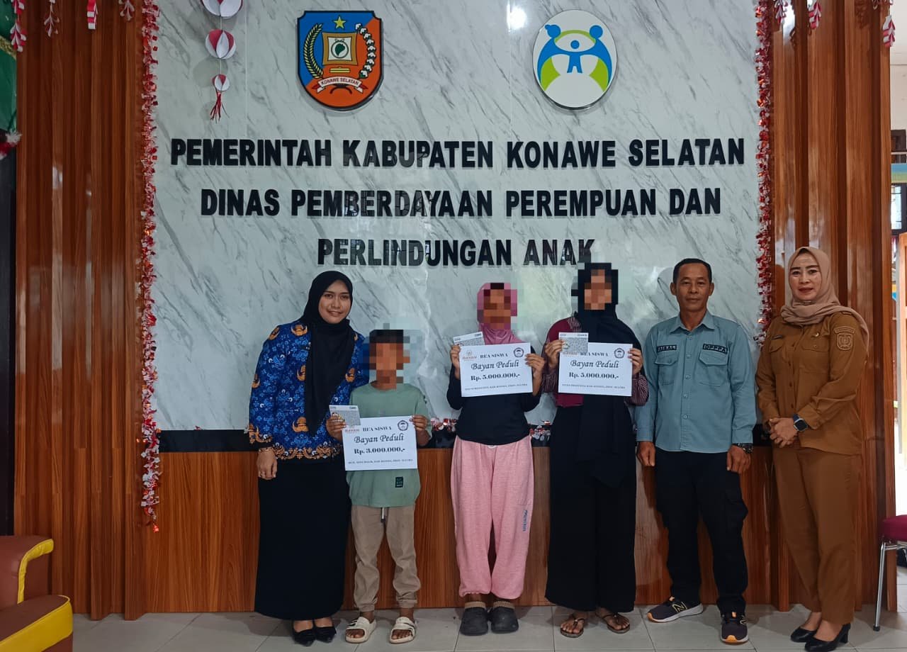 LPAI Bersama DP3A Konawe Selatan Salurkan Beasiswa Bagi Anak Terdampak Masalah Sosial