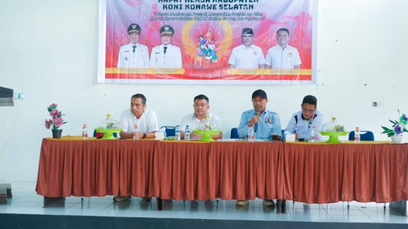 Rapat Kerja KONI Konawe Selatan Bahas Persiapan MUSORKAB, 33 Pengcab Dukung H. Wahyu Ade Pratama Imran