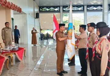 Bupati Irham Kalenggo Lepas Kontingen Pramuka Konawe Selatan ke Jamnas XII 2026