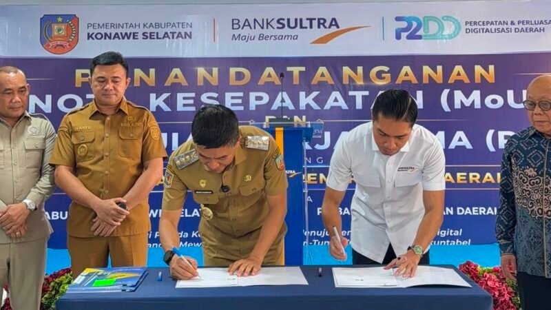 Dorong Transparansi Keuangan, Bank Sultra dan Pemkab Konawe Selatan Resmi Terapkan Kartu Kredit Pemerintah Daerah